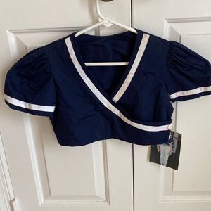 New, Cropped Sailor Top